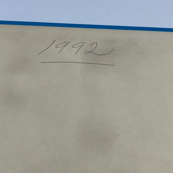 Geometric Neon Fantasy 3 Ring Binder Notebook Abstract Blue Green 1992 READ - Picture 5 of 7